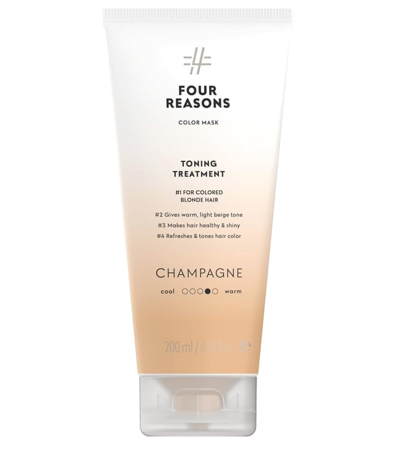Four Reasons Color Mask  Champagne Blonde  27 Colors Toning Treatment Color Depositing Conditioner Tone  Enhance ColorTreated Hair  Semi Permanent Hair Dye Vegan and CrueltyFree 676 fl oz