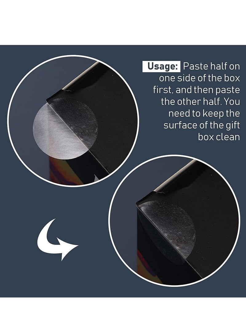 Barakah Transparent Seal Stickers, 1000 Pcs Clear 2.5cm Round Circle Wafer Sticker Labels for Envelopes, Box and Gift Packaging (500 Per Roll) - Image 4