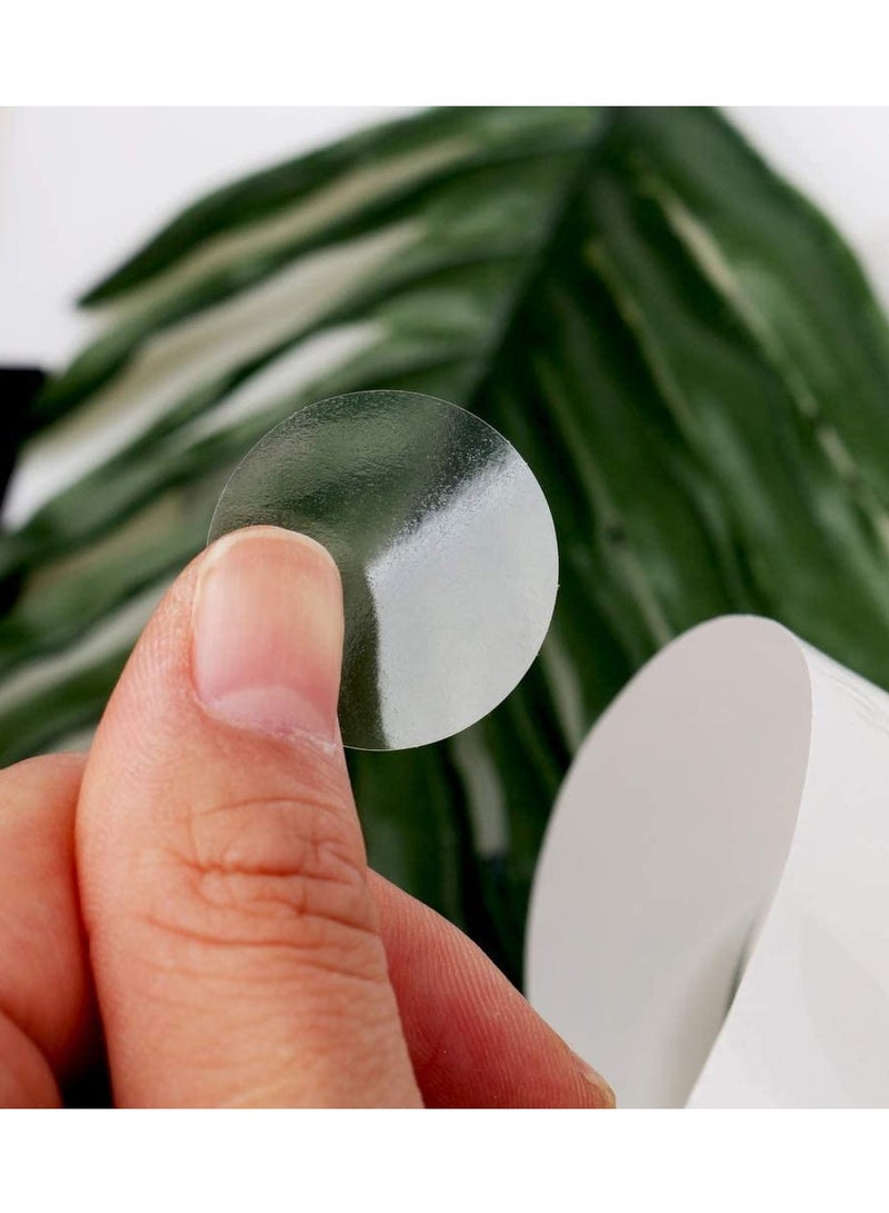 Barakah Transparent Seal Stickers, 1000 Pcs Clear 2.5cm Round Circle Wafer Sticker Labels for Envelopes, Box and Gift Packaging (500 Per Roll) - Image 3