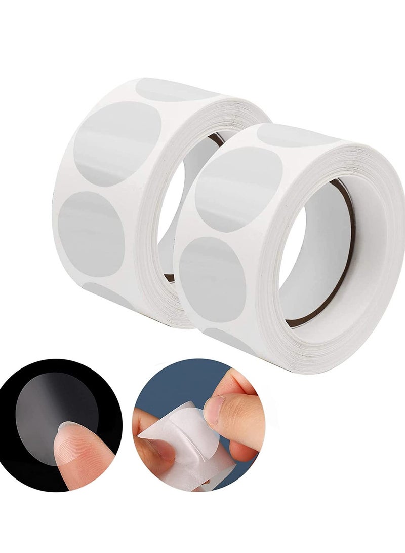 Barakah Transparent Seal Stickers, 1000 Pcs Clear 2.5cm Round Circle Wafer Sticker Labels for Envelopes, Box and Gift Packaging (500 Per Roll) - Image 1