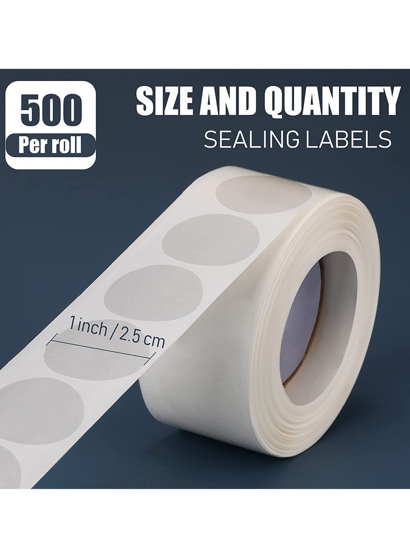 Barakah Transparent Seal Stickers, 1000 Pcs Clear 2.5cm Round Circle Wafer Sticker Labels for Envelopes, Box and Gift Packaging (500 Per Roll) - Image 2