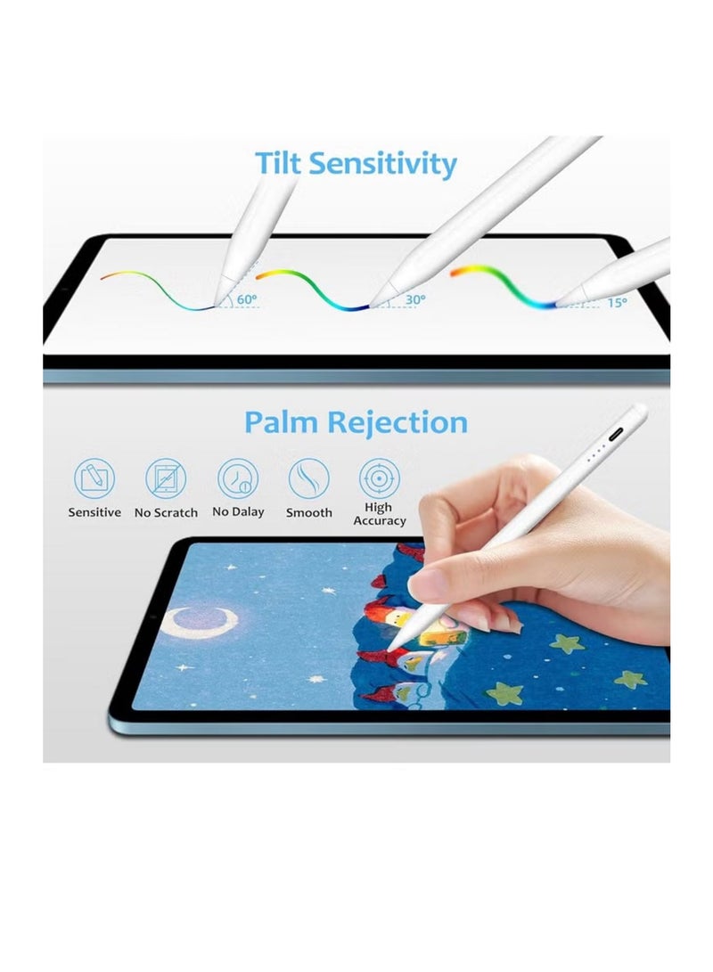 Denx Universal Stylus Pen for Tablets and Smartphones, Supports Windows, iPhone and Android, White - Image 2