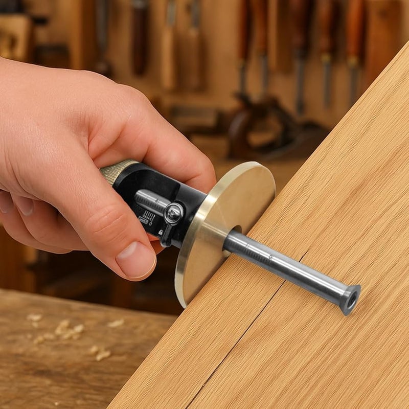 Wood Marking Scriber With Micro Adjuster 21 7 Cm Stainless Steel Head Alloy Body Brass Inlay - Image 5