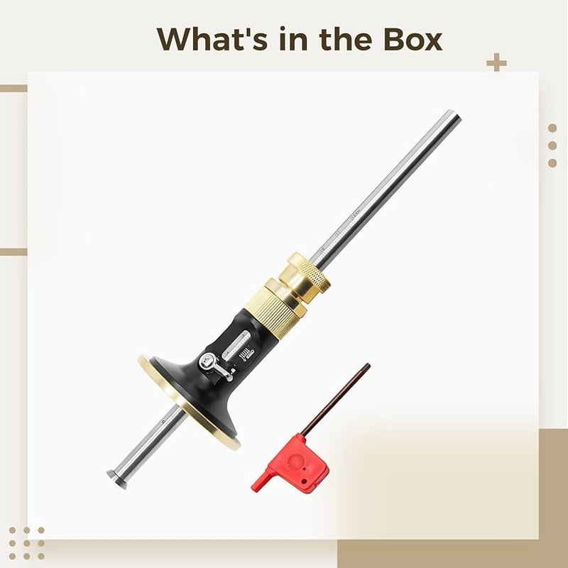 Wood Marking Scriber With Micro Adjuster 21 7 Cm Stainless Steel Head Alloy Body Brass Inlay - Image 4