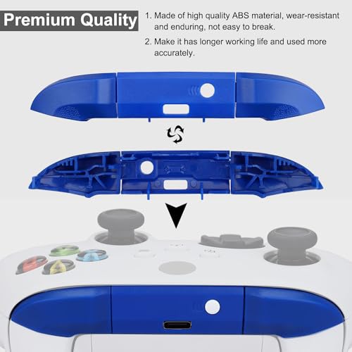Ikpek 2 Pack Bumpers Replacement LB RB Button for Xbox Series X/S Controllers, Blue Shoulder Trigger Buttons Top Middle Bracket for Xbox Series Controller - Image 3