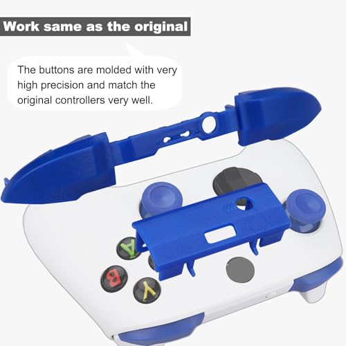 Ikpek 2 Pack Bumpers Replacement LB RB Button for Xbox Series X/S Controllers, Blue Shoulder Trigger Buttons Top Middle Bracket for Xbox Series Controller - Image 4