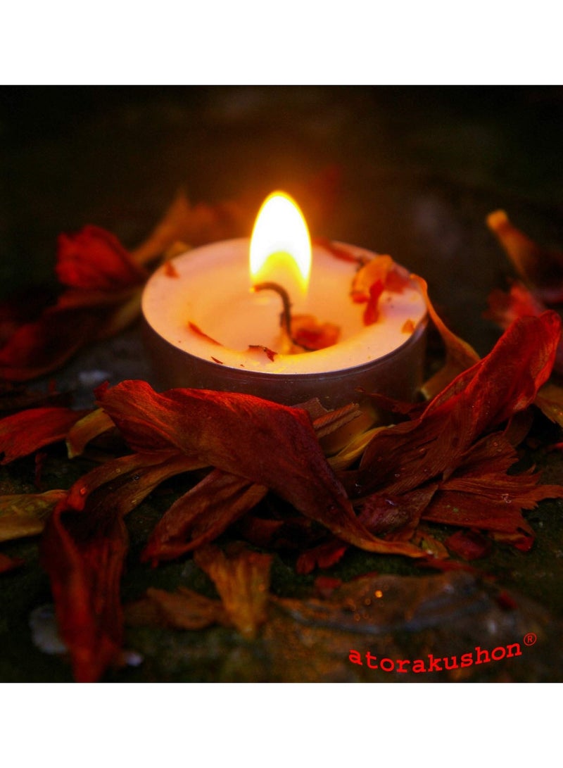 أتوراكوشون atorakushon® - 40 شمعة عائمة صغيرة (Tealight) سوداء، معطرة وعديمة الدخان - لتزيين حفلات عيد "ديوالي" - Image 3