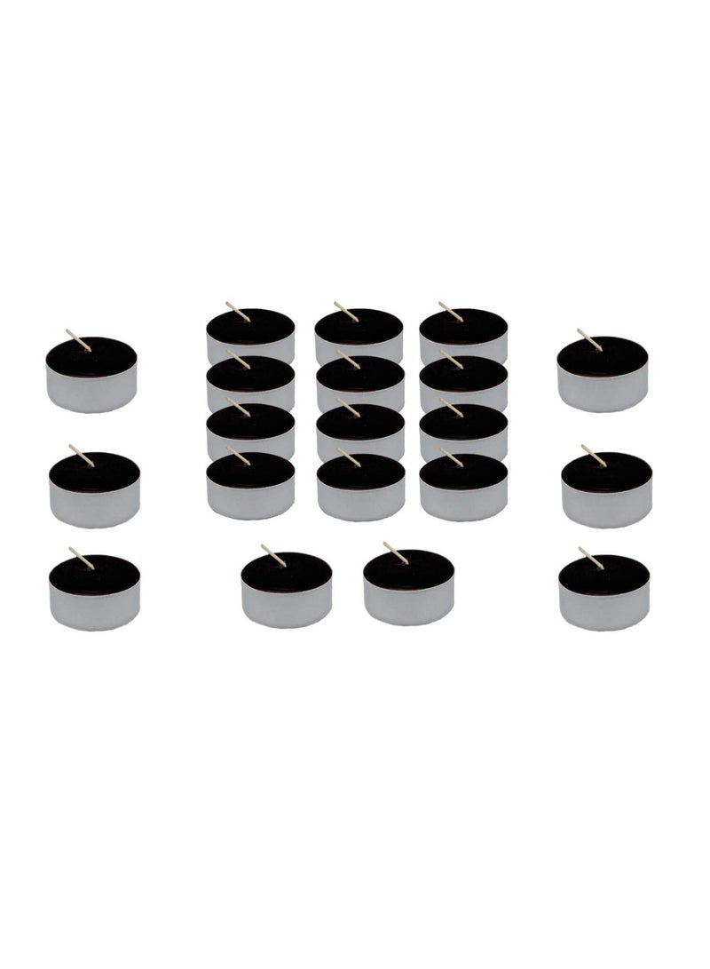 أتوراكوشون atorakushon® - 40 شمعة عائمة صغيرة (Tealight) سوداء، معطرة وعديمة الدخان - لتزيين حفلات عيد "ديوالي" - Image 4