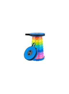Generic Telescopic Folding Stool High Quality Compact Multicolor Portable Seat for Home Office Outdoor Use Durable & Adjustable Height Easy To Storage (Colourful)  - Image 1