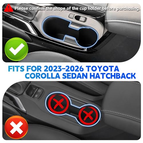 Titibett Cup Holder Insert Fits for 2023-2026 Toyota Corolla Sedan Hatchback Console Organizer Cup Holder Compatible with Corolla Interior Accessories Center Console Storage Tray - Image 2
