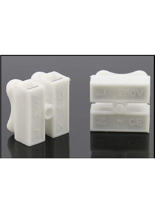 Generic 100 PCS Ch-2 Flame Retardant Two Terminal Self-Locking and Pressing Type Quick Connection Terminal  - Image 3