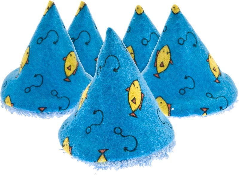 Beba Bean Washable cotton Pee-pee Teepees that shield baby boys pee during diaper changes. Makes a great add-on gift for a baby shower thanks to its fun, gift-ready store packaging. 5 pack. Fishing - Image 1