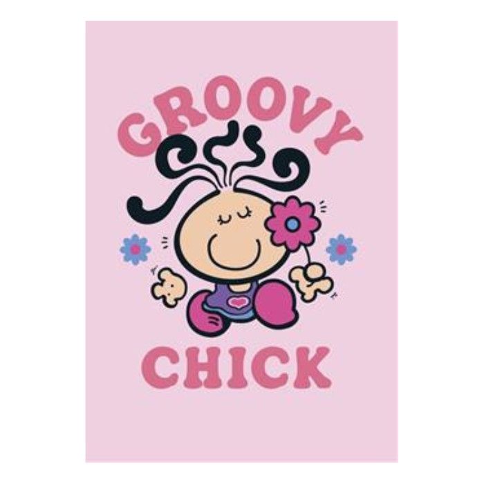 UK Greetings Bubblegum Blank Congratulations Groovy Chick Greeting Card - Image 1