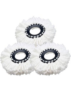 HomarKet 360 Degree Replacement Microfiber Spin Mop Heads Bucket Home Cleaner - 3 Pieces  - Image 1