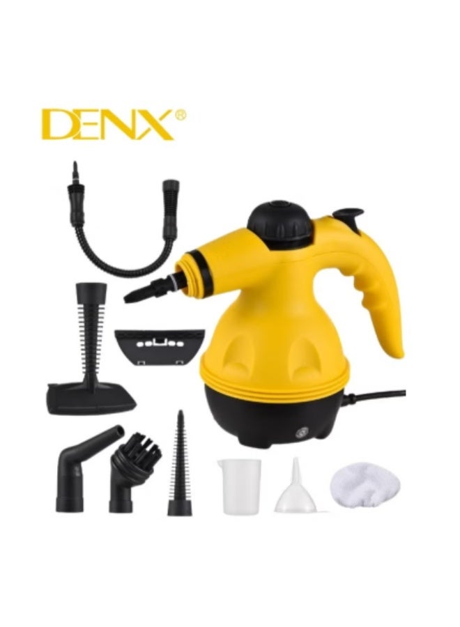 دينكس منظف ​​بخار محمول باليد 1200 وات متعدد الوظائف بدرجة حرارة عالية مع 9 قطع إكسسوارات مناسبة لأريكة المطبخ ونافذة الحمام - Image 1