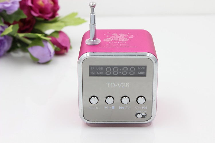 Td-V26 Portable Mini Bluetooth Speaker With Screen Radio Laptop Mp3 Player Speaker Card - Image 1