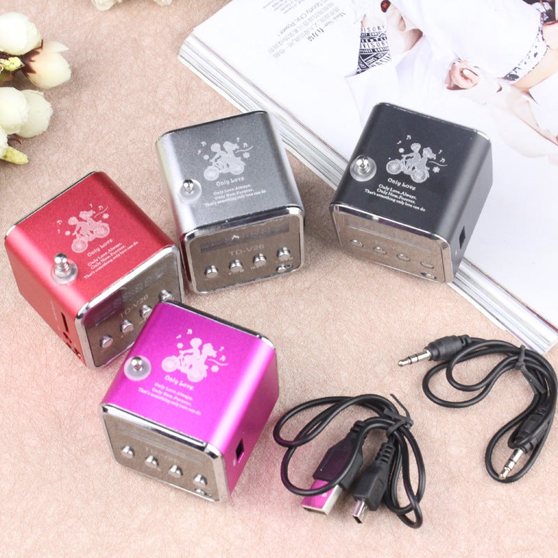 Td-V26 Portable Mini Bluetooth Speaker With Screen Radio Laptop Mp3 Player Speaker Card - Image 2