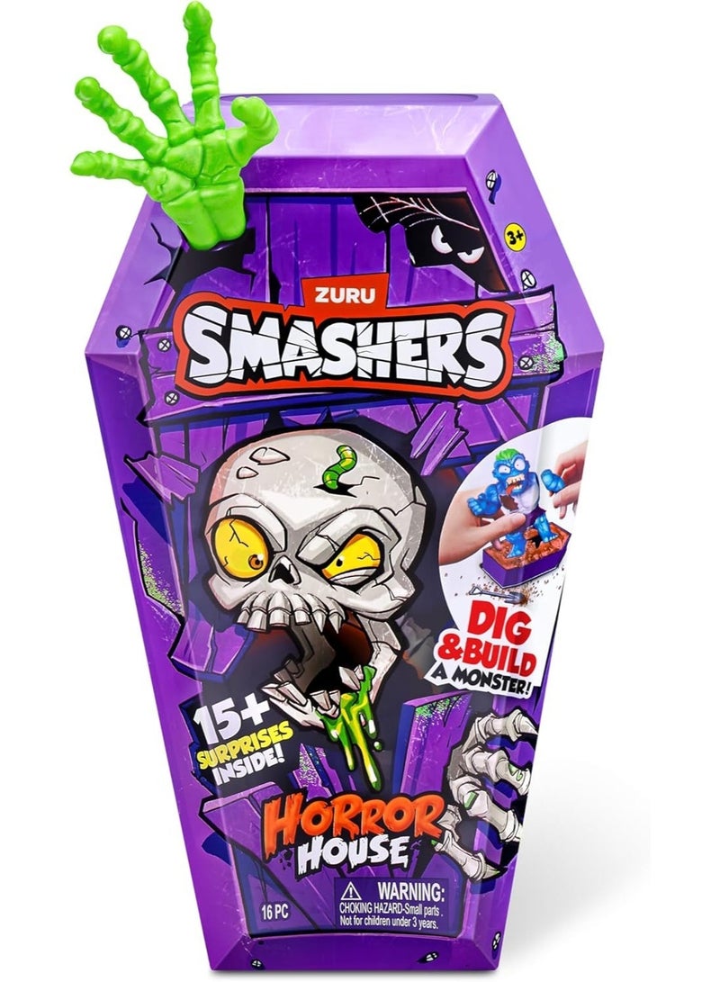 Zuru Smashers Horror House Series 1 Medium – Monster Building Kit for Kids with 15+ Surprises, Smash, Dig, Sand, Slime & Dissect Features, Collectible Gross Toy Playset, Fun Gift Idea - Image 1