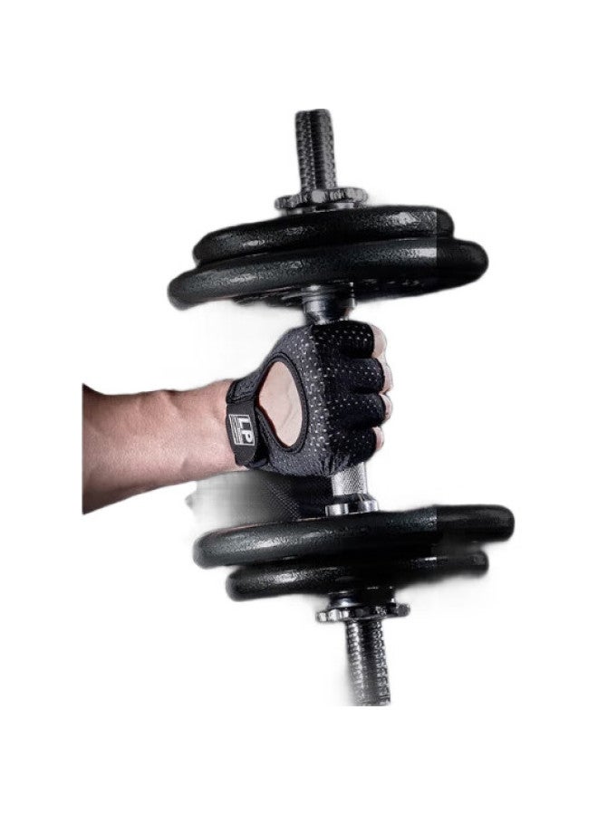 LP Sports Fitness Gloves, Half-Finger For Weightlifting, Dumbbell, Pull-Ups, Non-Slip, Breathable, Cycling, Palm Protection, Universal Ft9202-L - Image 2