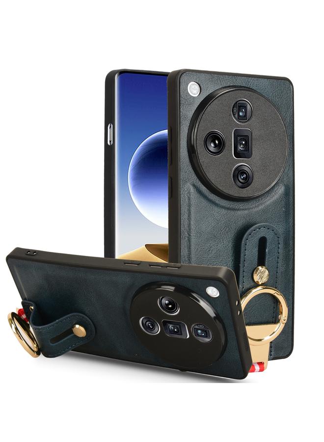 اس-توب جراب خلفي من الجلد لهاتف OPPO Find X7 Ultra مع سوار معصم - Image 1