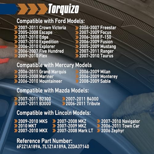 Torquizo TPMS Sensor 315Mhz 4 PCS Tire Pressure Sensors Compatible with Ford 2005-2011 Escape Edge Expedition Explorer Flex Focus F-150 Fusion MKS MKT MKX MKZ Mazda Mercury Replace Part 6F2Z1A189A 7L1Z1A189A - Image 3