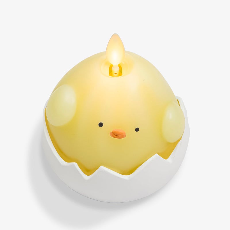 Luminara Hatching Easter Chick Candle - 3.3" x 4.3" - Flameless Real-Flame Holiday-Inspired Decor - AA Batteries - Flickering LED Flame - Image 3