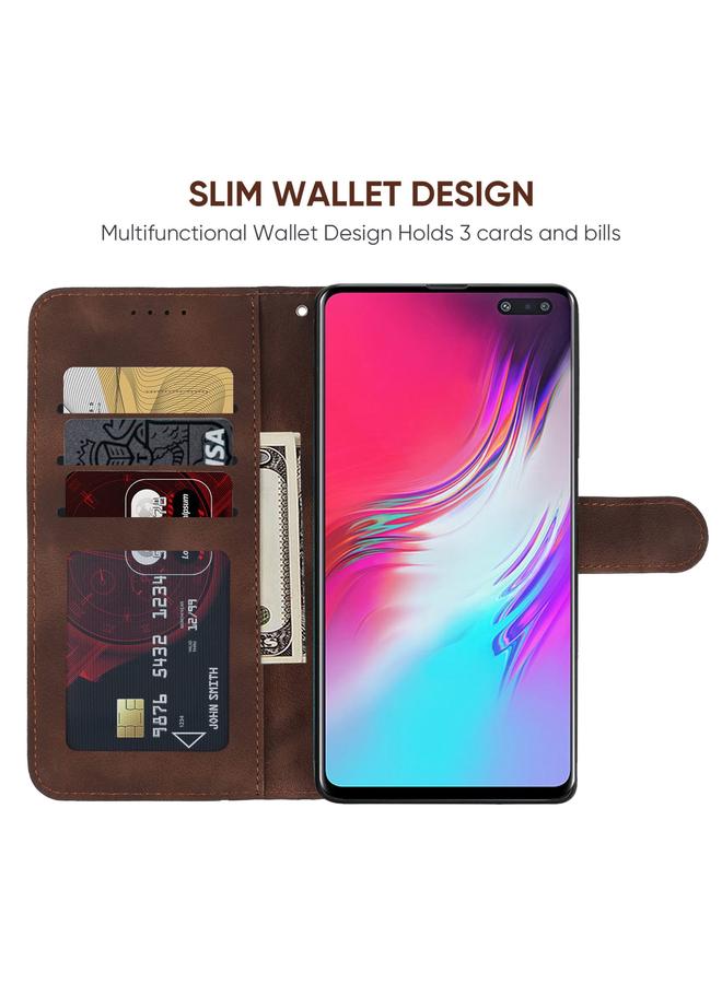 اس-توب جراب هاتف جلدي بتصميم خطوط هندسية لهاتف Samsung Galaxy S10 5G - Image 5