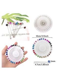 Excefore Hijab Pins with Safety Caps, 30Pcs Colorful Crystal Rhinestone Pins, Scarf Pins, Brooch Pins, Shawl Sweater Cardigan Safety Pins, Wedding Pins Sewing Snag-Free Pins  - Image 2