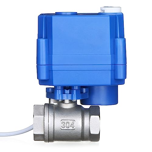 U.S. Solid Motorized Ball Valve- 1/4" Stainless Steel Electrical Ball Valve with Manual Function Full Port, 9-24V AC/DC and 3-wire 1-point-control Positive Break Setup - Image 4