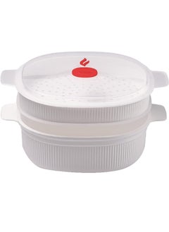 Snips BPA-Free Dishwasher Safe Dish Steamer for Microwave White 4 Liter 000851  - Image 1