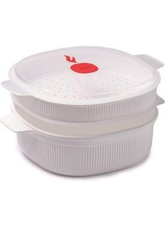 Snips BPA-Free Dishwasher Safe Dish Steamer for Microwave White 4 Liter 000851  - Image 2