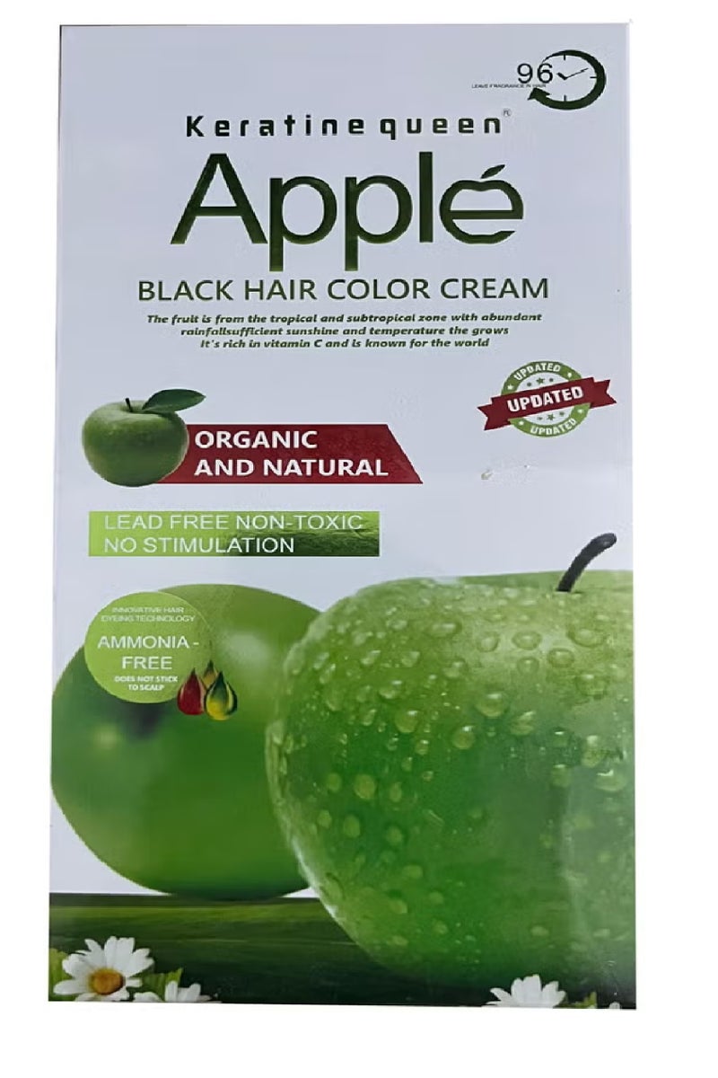 Keratine queen Apple Natural Hair Color Cream 96 Ammonia Free