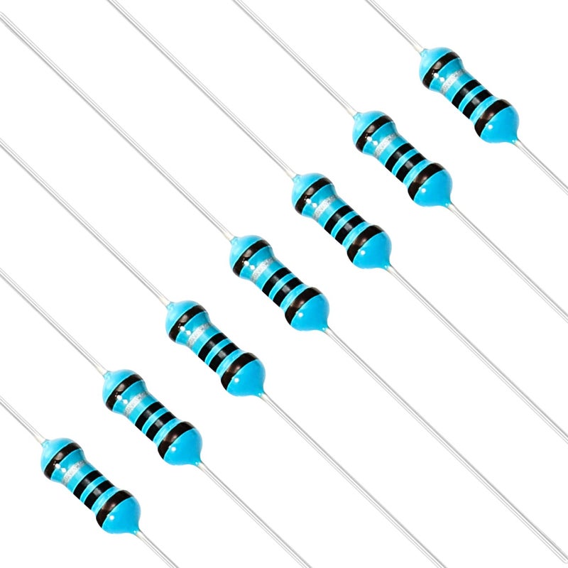CHANZON 100pcs 1 Ω ohm Resistor 1/4W (0.25W) Metal Film Fixed Resistor 0.01 ±1% Tolerance 1R MF Through Hole Resistors Current Limiting Rohs Certificated - Image 1