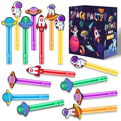 PLOUGVI 24Pcs Space Bubble Wands for Kids Astronaut Party Favors Supplies Decorations Pinata Goodie Bag Stuffers Classroom Prizes - Image 1