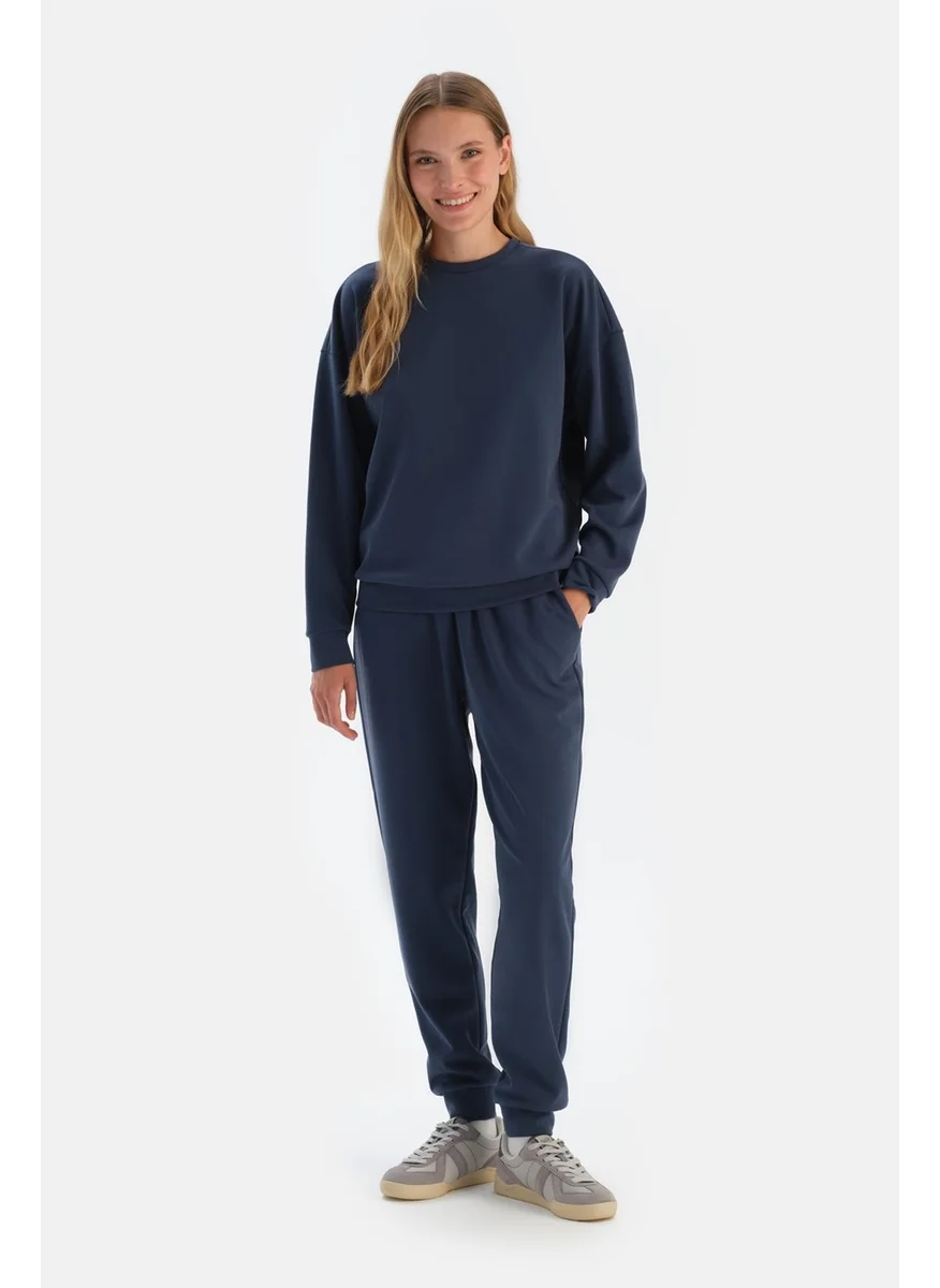 داجي Navy Blue Jogger Modal Trousers