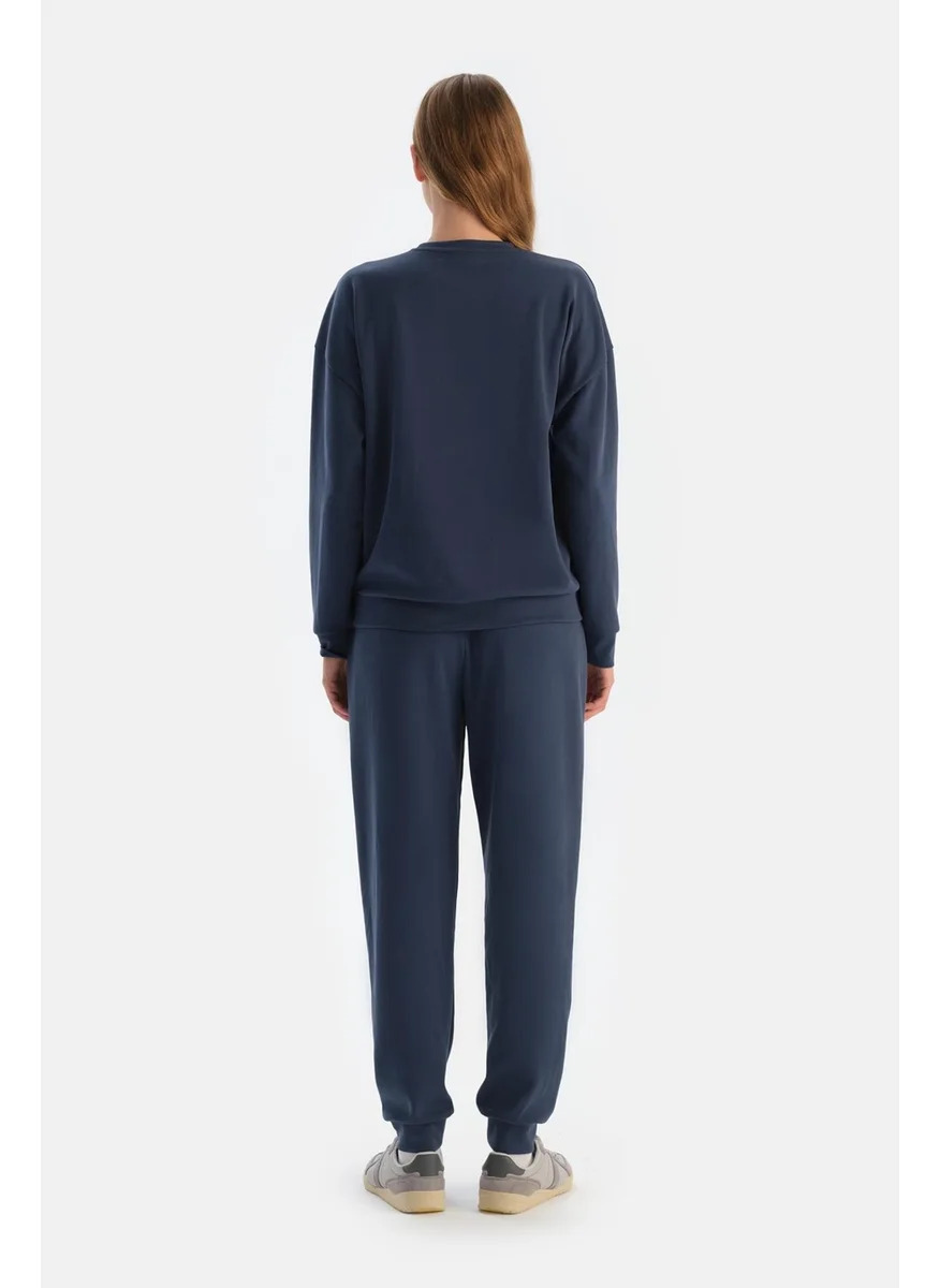 داجي Navy Blue Jogger Modal Trousers