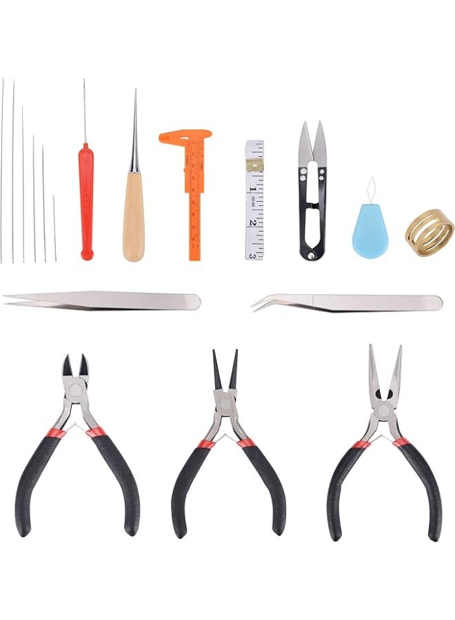 Ucanbe 19PCS Jewelry Making Tool Kit with Zipper Storage Case DIY Craft Jewelry Repair and Beading Tool Set - Image 5