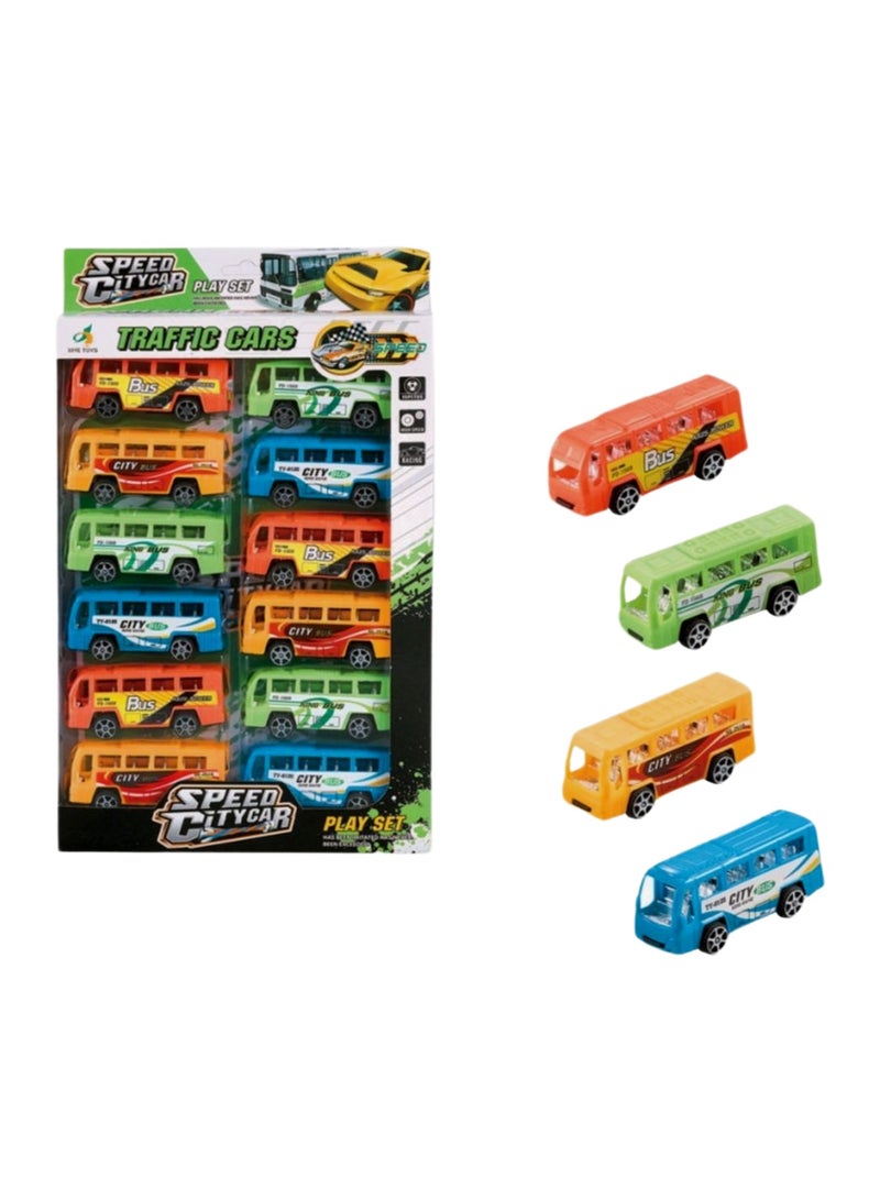 لعبة حافلة المدرسة للأطفال 12 قطعة