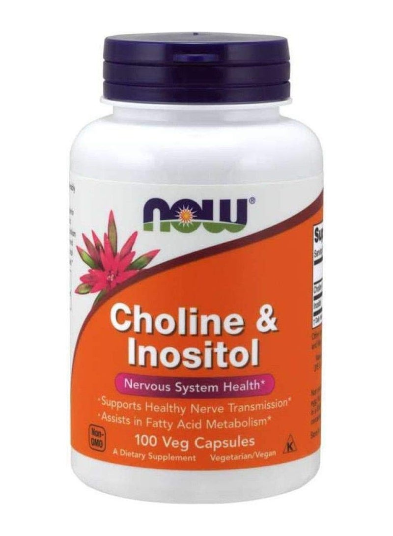now Choline And Inositol 500 Mg 100 Capsules Pack Of 2 - Image 1
