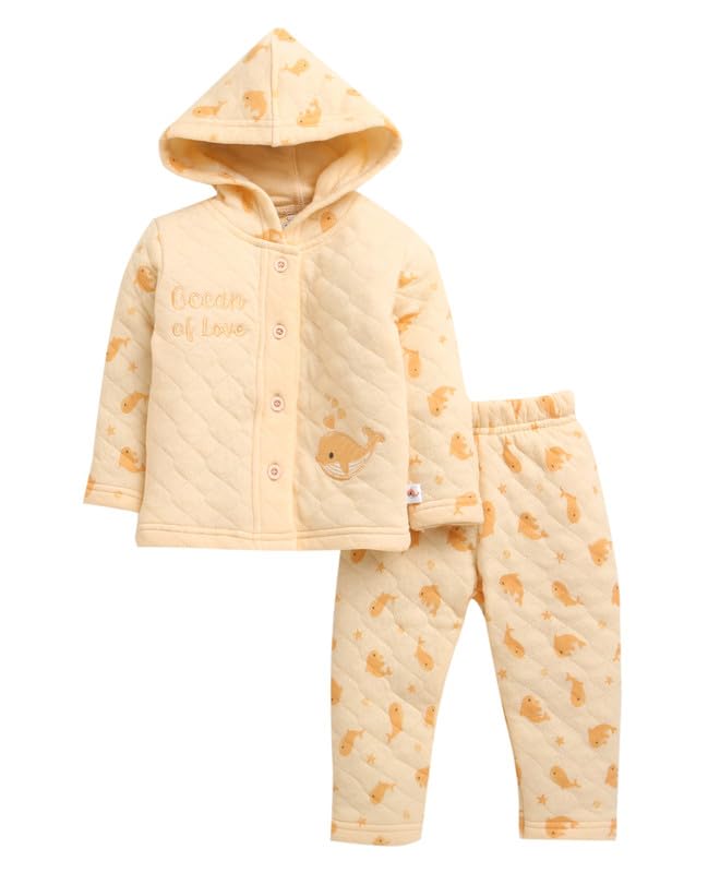 BUMZEE Girls Polyfill Regular Fit Winter Set Peach - 12-18 Months (Peb10664D-pch) - Image 1