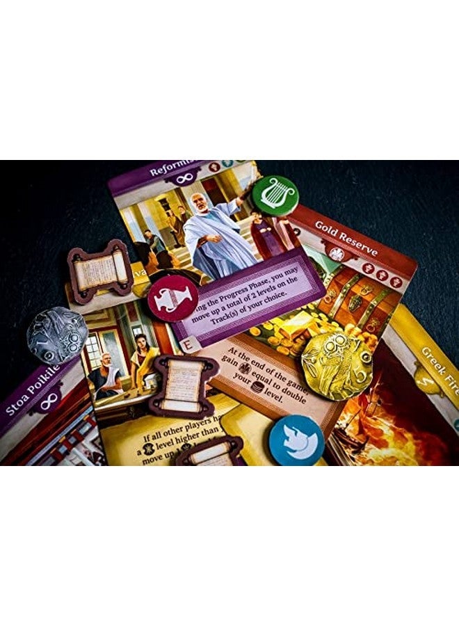 iello : Khora, Rise Of An Empire, Race To Development Game, Develop Your City Faster And Better Than Your Opponents, 2 To 4 Players, 75 Minute Play Time, For Ages 14 And Up - Image 5