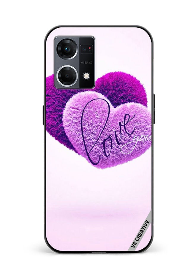 VR CREATIVE Protective Case Cover For Oppo Reno8 4G Love you Heart Design Multicolour - Image 1