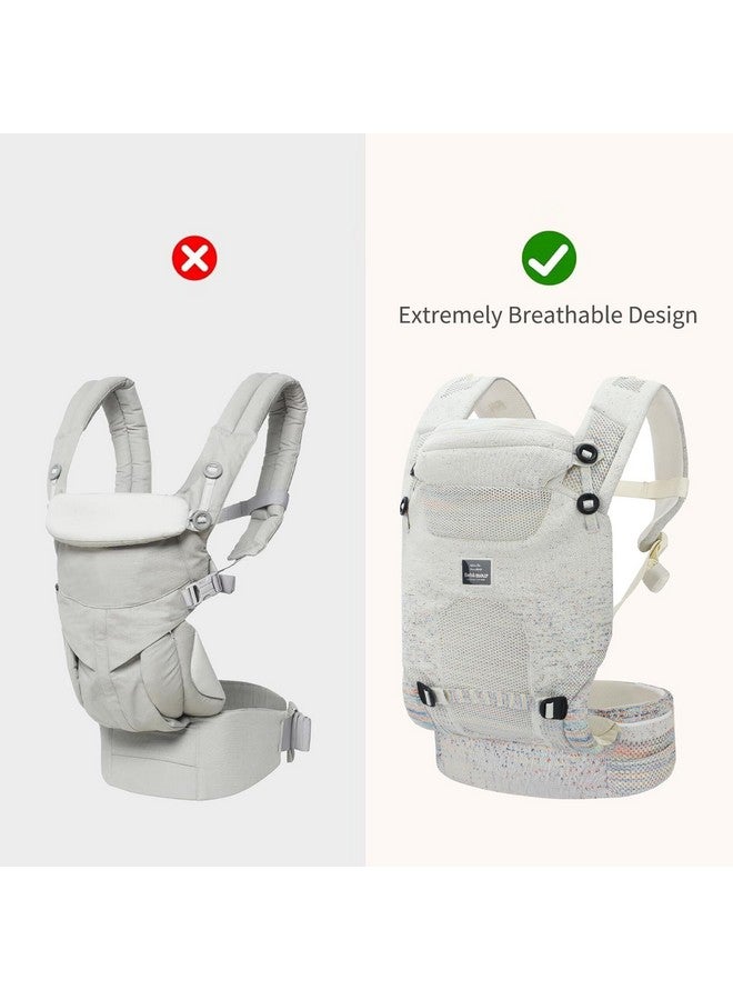 Bebamour Knit Baby Carrier Newborn to Toddler -Lightweight Baby Wrap Carrier 3-in-1 Baby Carrier Front and Back Carry (Grey,7-32 lbs) - Image 2