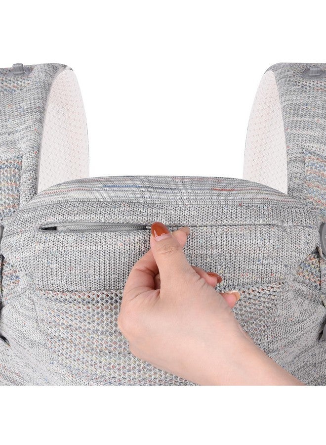 Bebamour Knit Baby Carrier Newborn to Toddler -Lightweight Baby Wrap Carrier 3-in-1 Baby Carrier Front and Back Carry (Grey,7-32 lbs) - Image 4