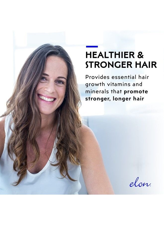 Elon - Matrix 5000 Hair & Nail Vitamins (60 Day Supply) - Biotin 5000mcg Vitamins for Hair Growth w/Extended Release - Promotes Healthy & Strong Hair & Nails - Suitable for All Hair Types - Image 1