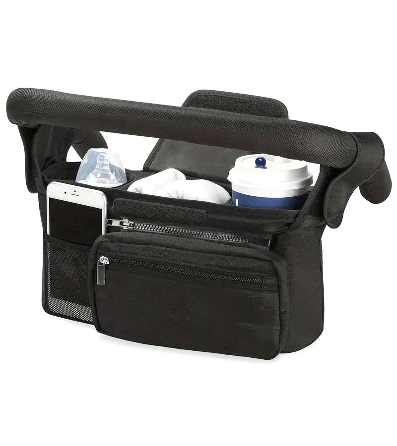 Black Large Capacity Multifunctional Stroller Bag Hanging Mother Storage Organizer Easter Gift - Image 1