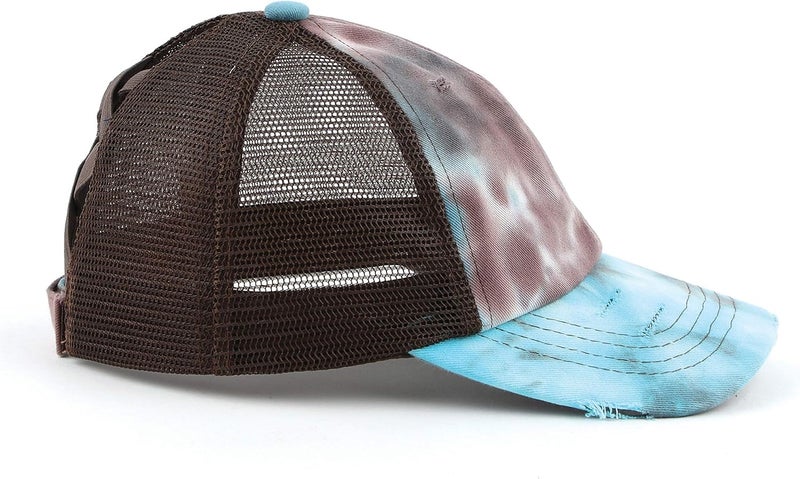 Cc Ponycap Messy High Bun Ponytail Adjustable Glitter Mesh Trucker Baseball Cap - Image 5