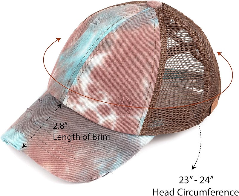 Cc Ponycap Messy High Bun Ponytail Adjustable Glitter Mesh Trucker Baseball Cap - Image 4