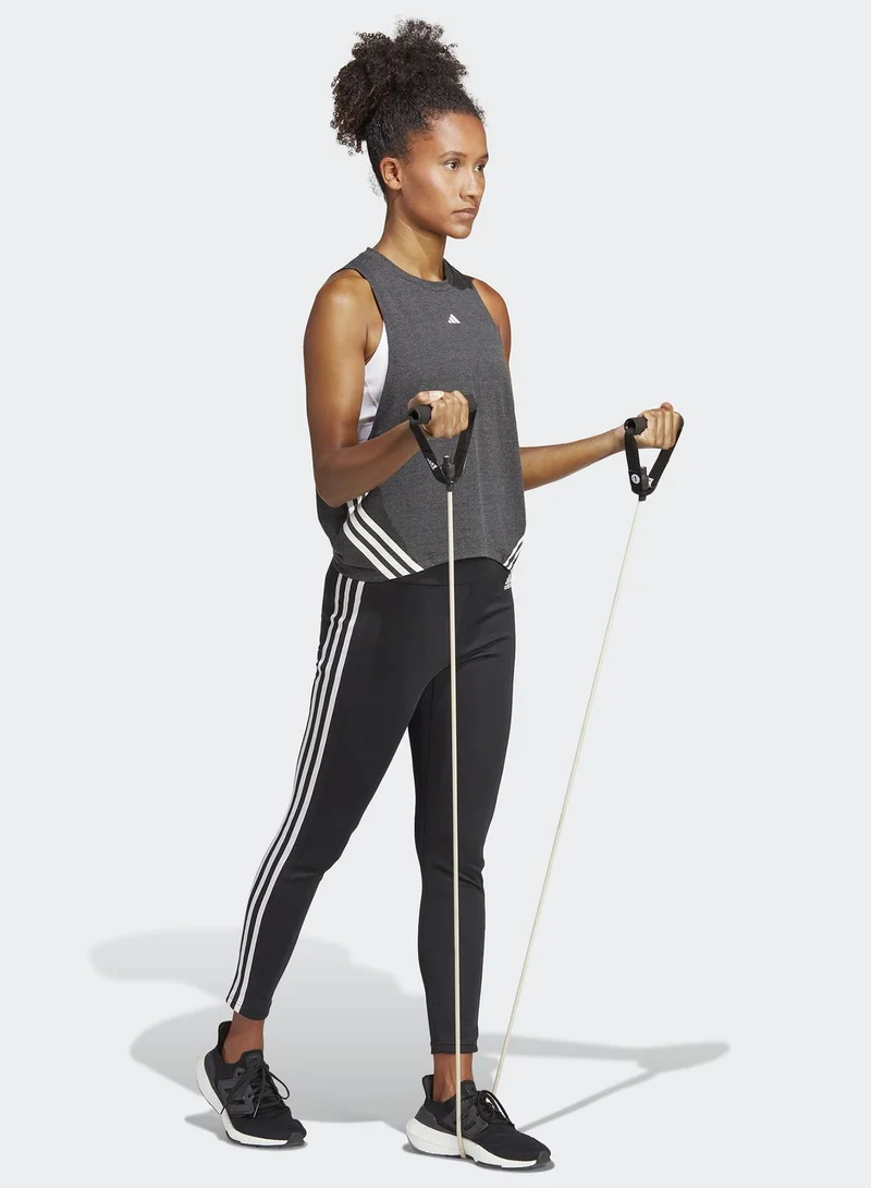 Adidas 3 Stripe Train Icons Cropped Tank
