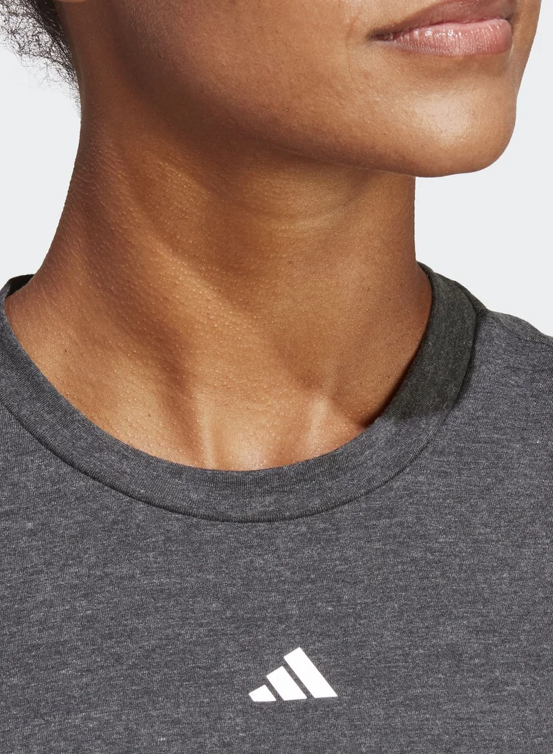 Adidas 3 Stripe Train Icons Cropped Tank